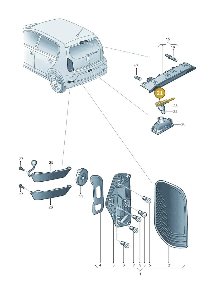 1S0906732 — Skoda Citigo (2019-2021) diagram 583945000, position 21