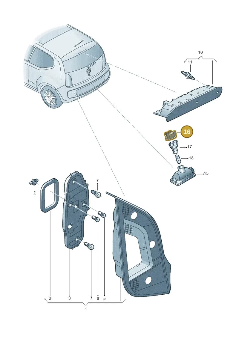 1S0906732 — Volkswagen Up! 1.0 TSI (2013-2017) diagram 723945000, position 16