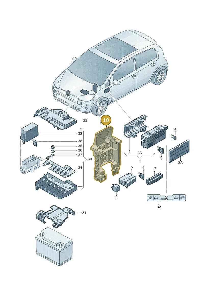 1S0907371E — Volkswagen e-up! (2016-2023) diagram 772000080, position 10