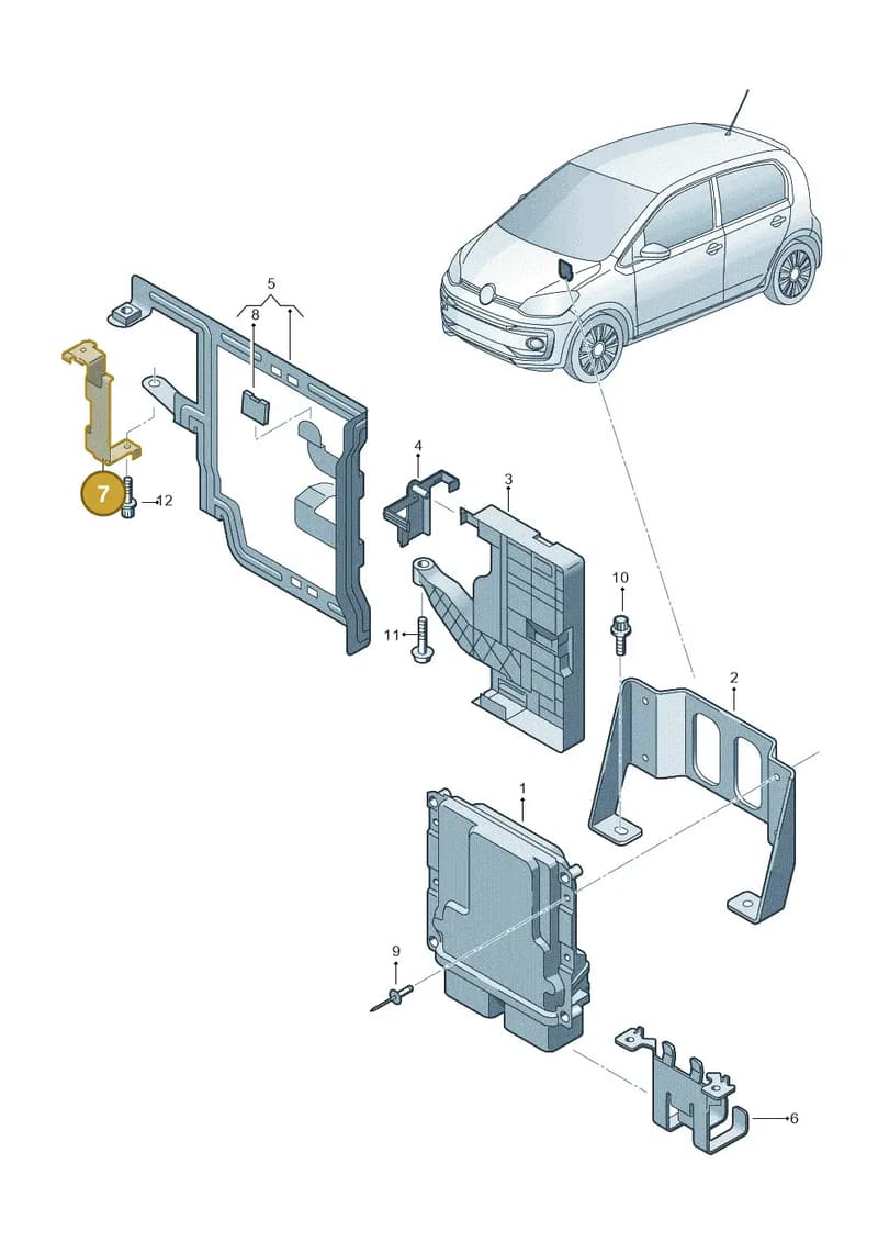1S0907411C — Volkswagen up! (2016-2023) diagram 892906220, position 7