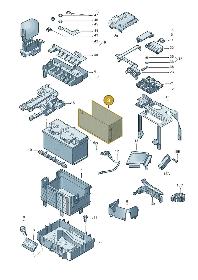 1S0915418 — Skoda Roomster (2010-2015) diagram 697915000, position 3
