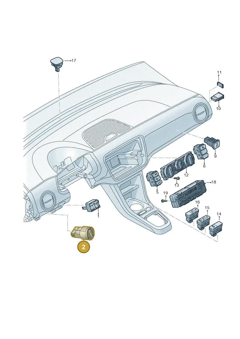 1S0941531BAPV — Volkswagen up! (2016-2023) diagram 723941500, position 2