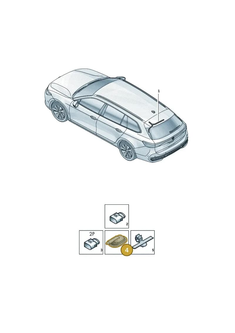 1S0941907 — Volkswagen Passat Estate (2023-2025) diagram 3j0972830, position 4