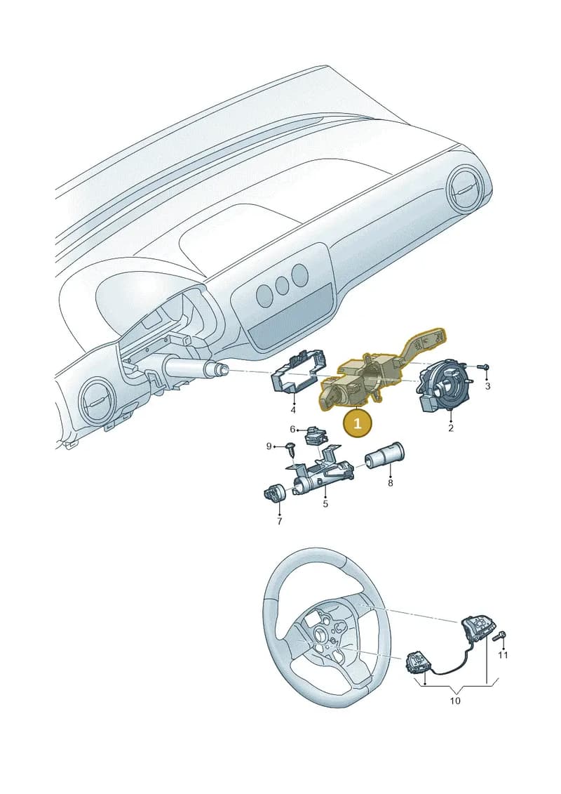 1S0953513D9B9 — Volkswagen up! (2016-2023) diagram 892953500, position 1
