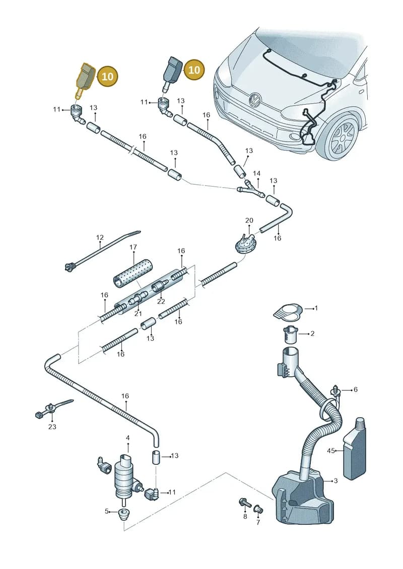 1S0955985A — Volkswagen up! (2016-2023) diagram 723955100, position 10