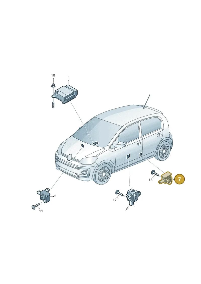 1S0959351 — Volkswagen up! (2016-2023) diagram 892959300, position 7