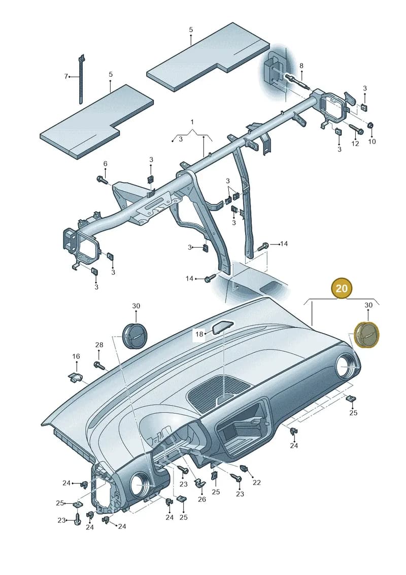 1S1857002ECESQ — SEAT Mii (2011-2019) diagram 723857000, position 20