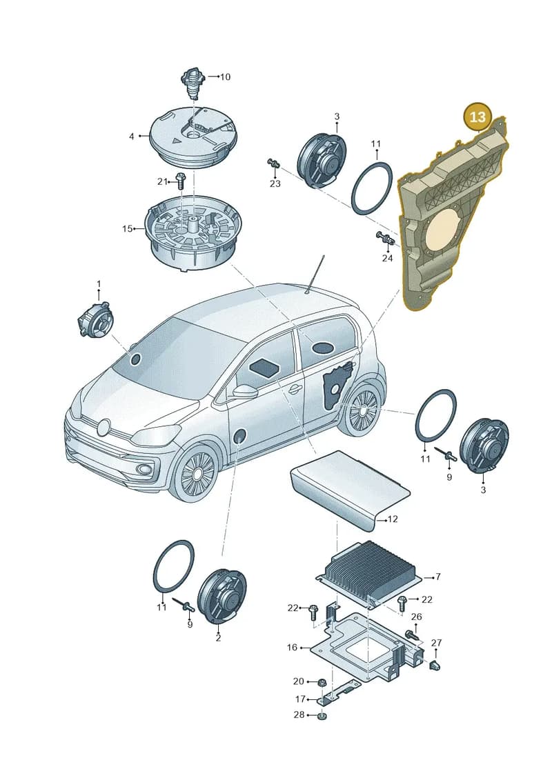 1S3035244B — Volkswagen up! (2016-2023) diagram 892035350, position 13