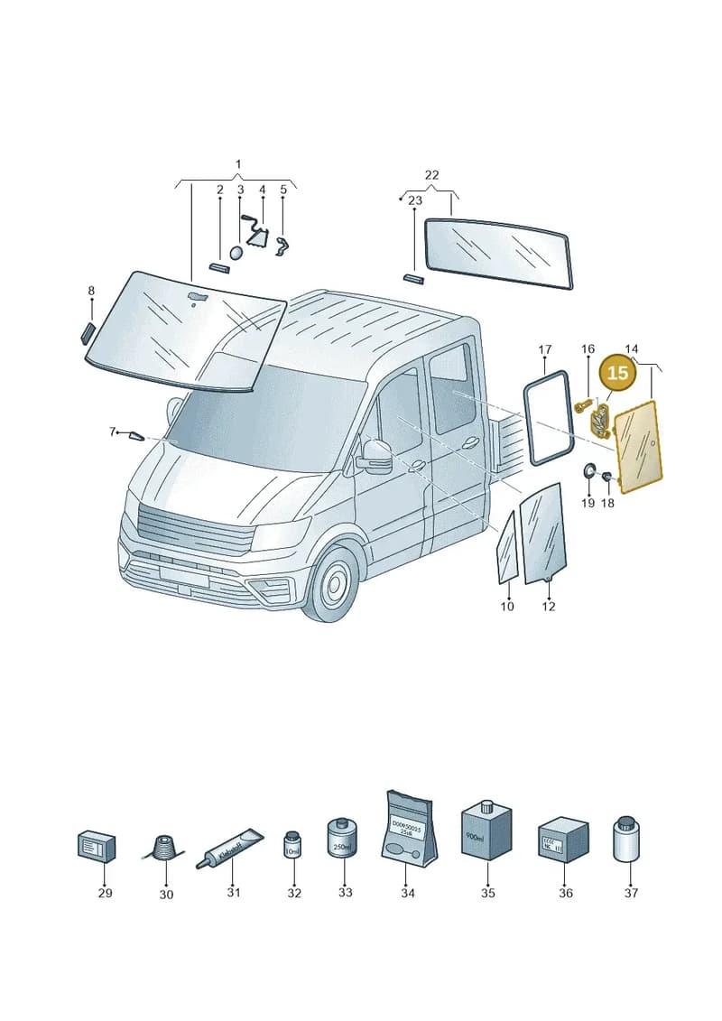 1S4847105C — Volkswagen Crafter (2016-2025) diagram 807845000, position 15