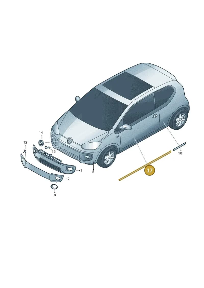 1S4853516A2ZZ — Volkswagen Up! BlueMotion (2011-2016) diagram 723853000, position 17