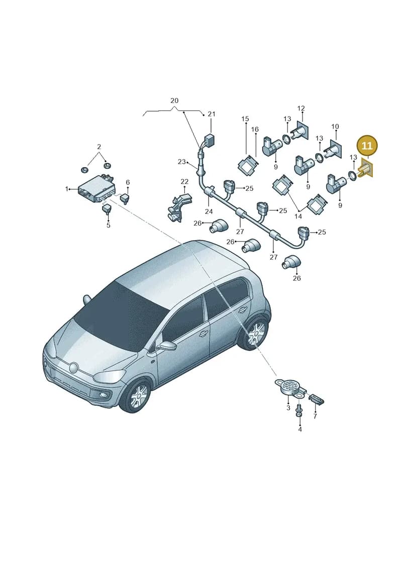 1S6919491D — Skoda Citigo (2019-2021) diagram 727919500, position 11