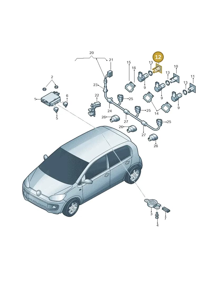 1S6919492D — Skoda Citigo (2019-2021) diagram 727919500, position 12