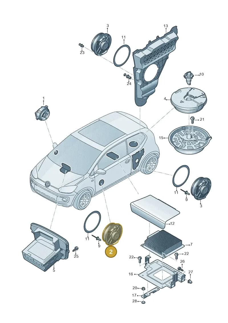 1SB035453 — Volkswagen Up! 1.0 TSI (2013-2017) diagram 723035350, position 2