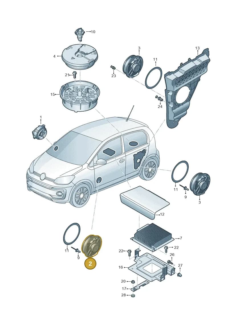 1SB035453 — Volkswagen up! (2016-2023) diagram 892035350, position 2