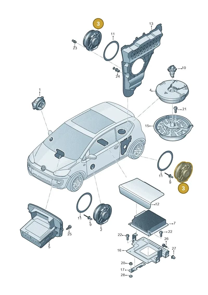 1SB035710A — Volkswagen Up! 1.0 TSI (2013-2017) diagram 723035350, position 3