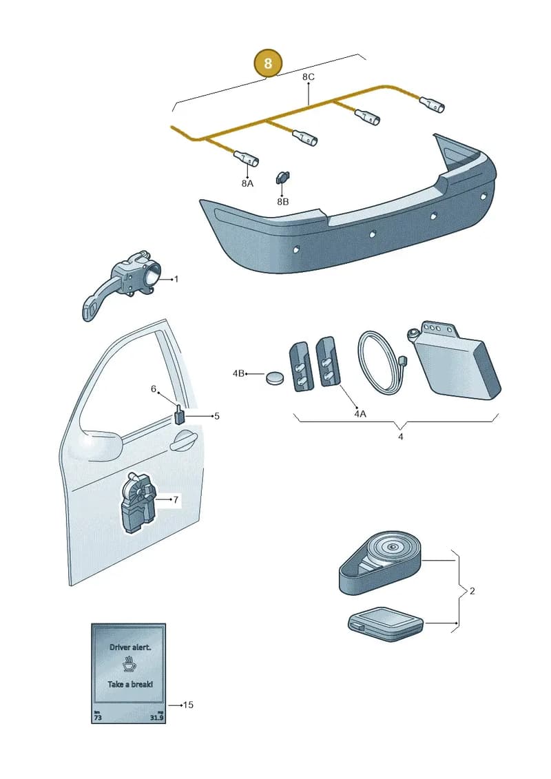 1ST054630 — Skoda Citigo (2011-2019) diagram 252035800, position 8