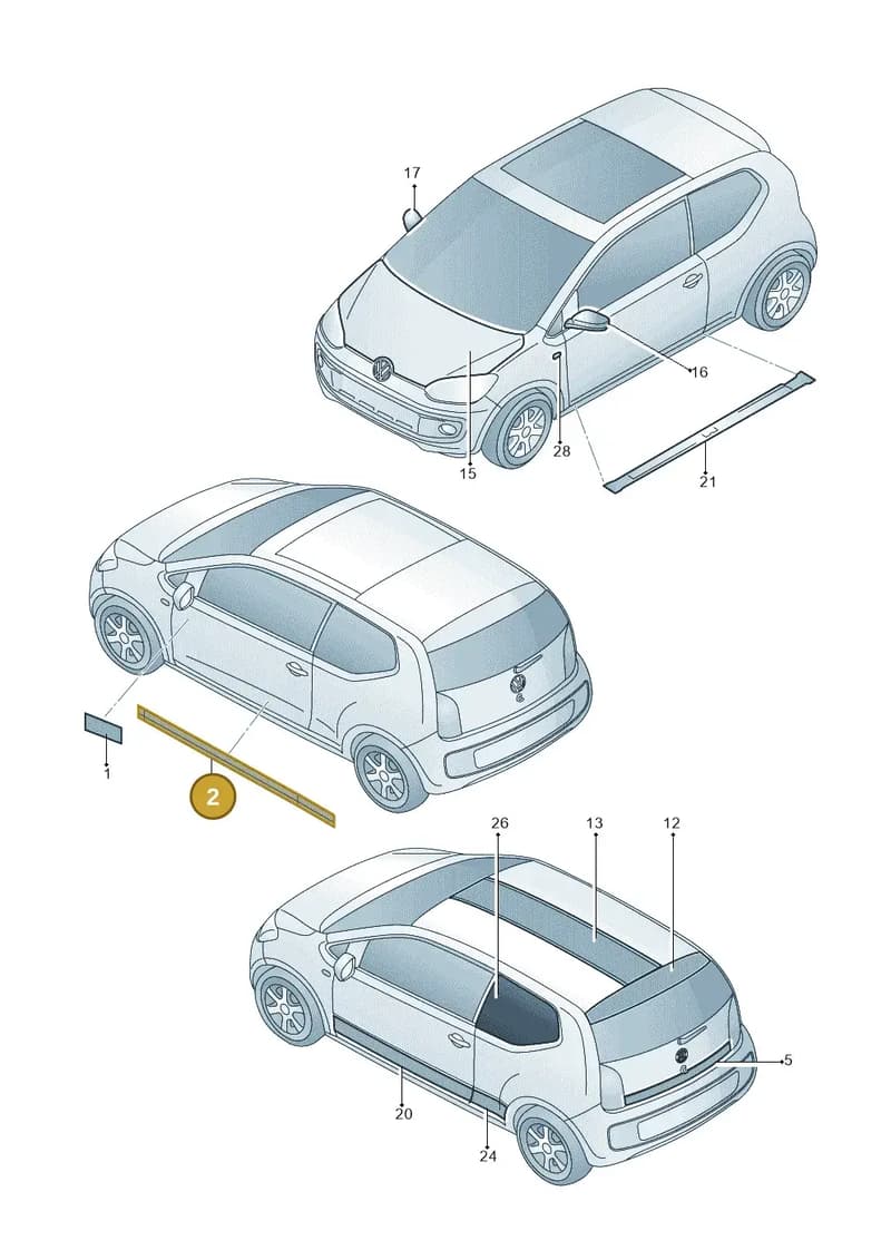 1ST064317TA7W — Skoda Citigo (2011-2019) diagram 727000050, position 2