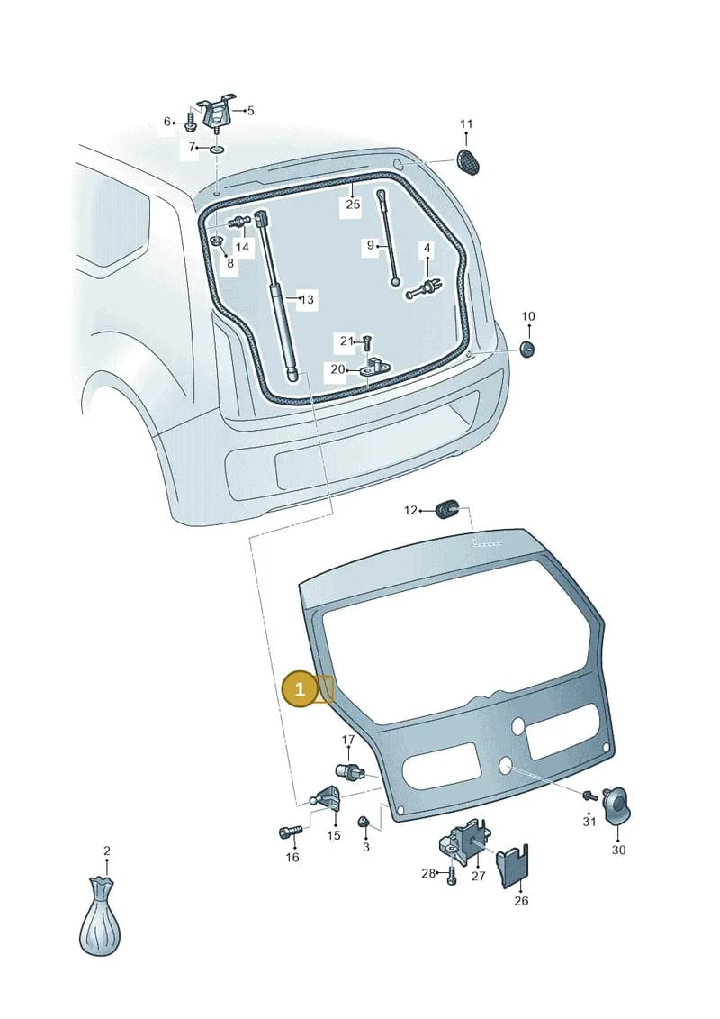 1ST827023F — Skoda Citigo (2019-2021) diagram 583827000, position 1