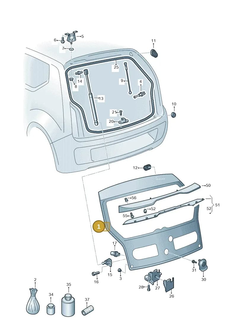1ST827025G — SEAT Mii Electric (2020-2021) diagram 723827000, position 1