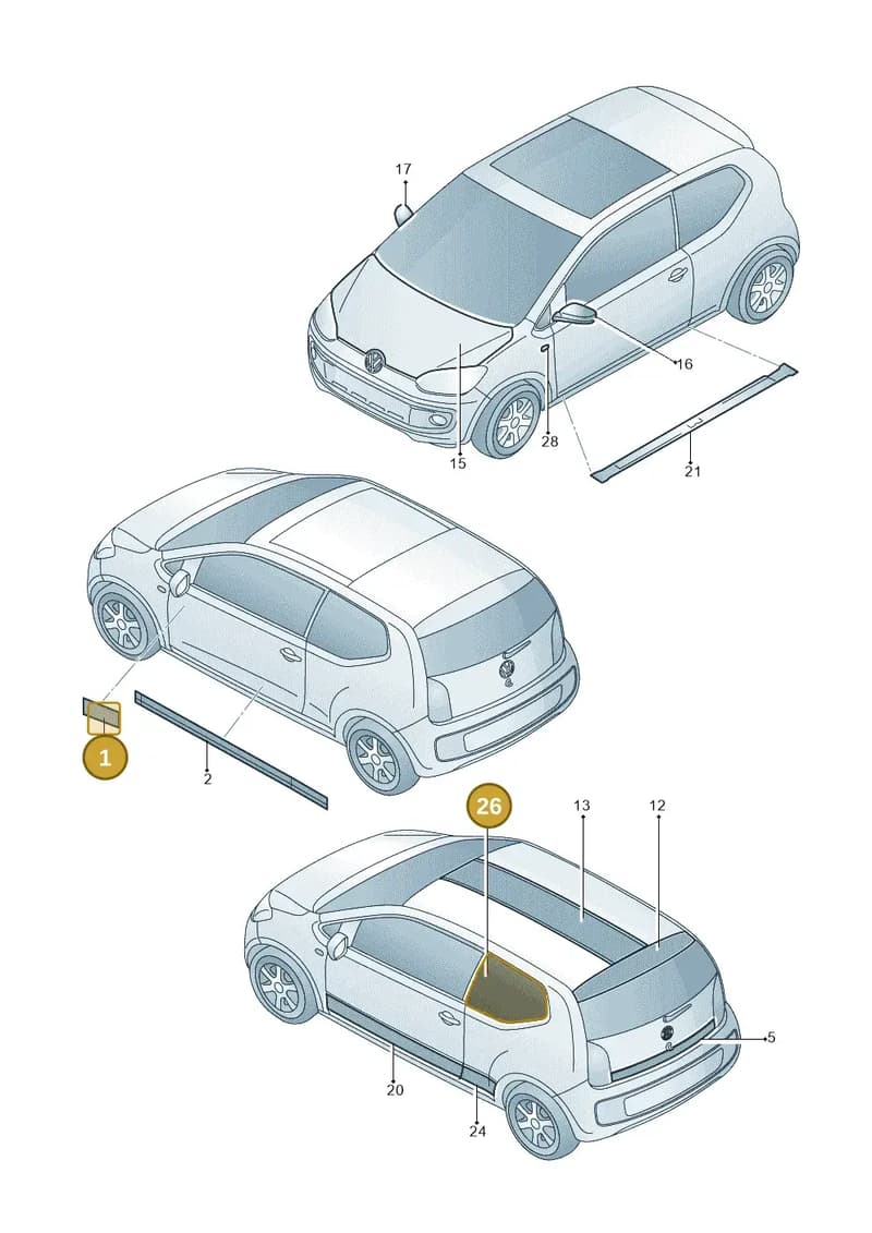 1ST853688BTW4 — Skoda Citigo (2011-2019) diagram 727000050, position 1+26