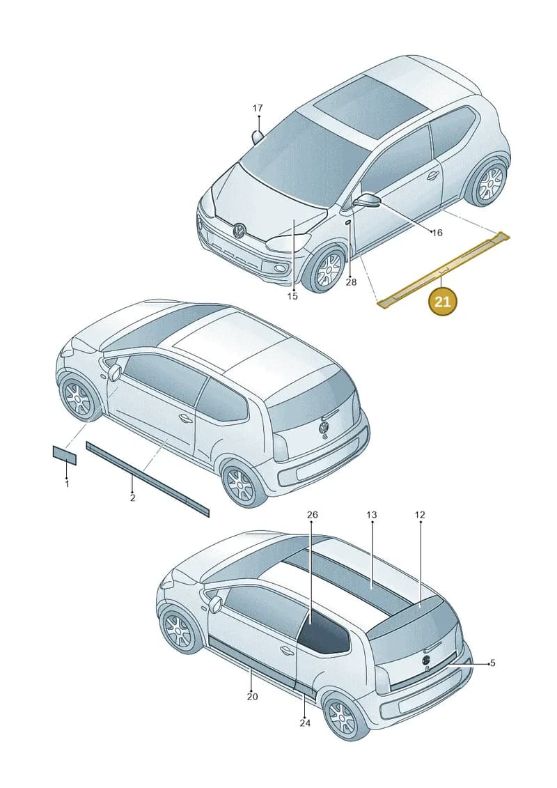 1ST853804AKWE — Skoda Citigo (2011-2019) diagram 727000050, position 21
