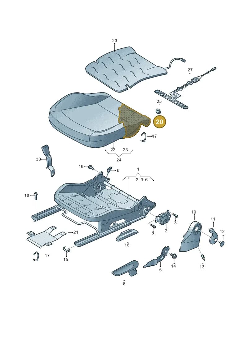 1ST881375A — Skoda Citigo (2019-2021) diagram 727881000, position 20