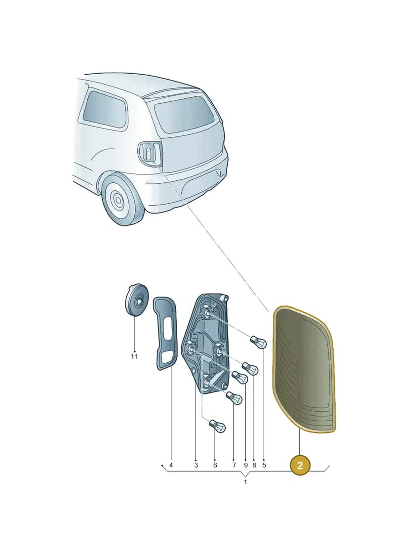 1ST945111D — Skoda Citigo (2011-2019) diagram 727945000, position 2