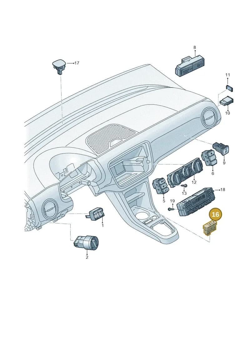 1ST953508F1QB — Skoda Citigo (2019-2021) diagram 583941050, position 16
