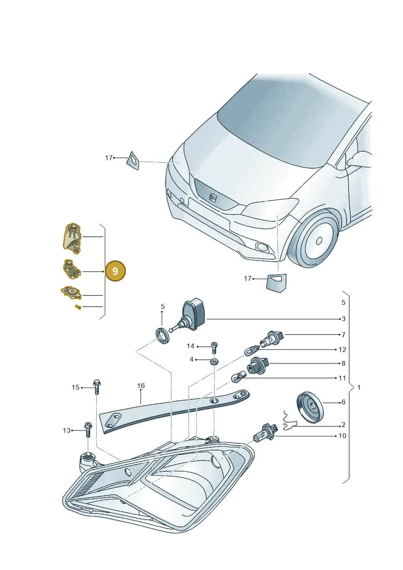 1ST998226 — SEAT Mii Electric (2020-2021) diagram 735941000, position 9