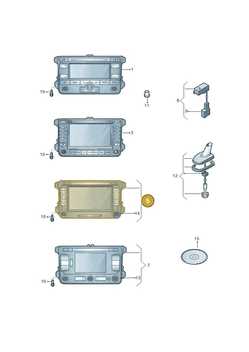 1T0035680FX — Volkswagen Tiguan (2011-2018) diagram 634035000, position 5