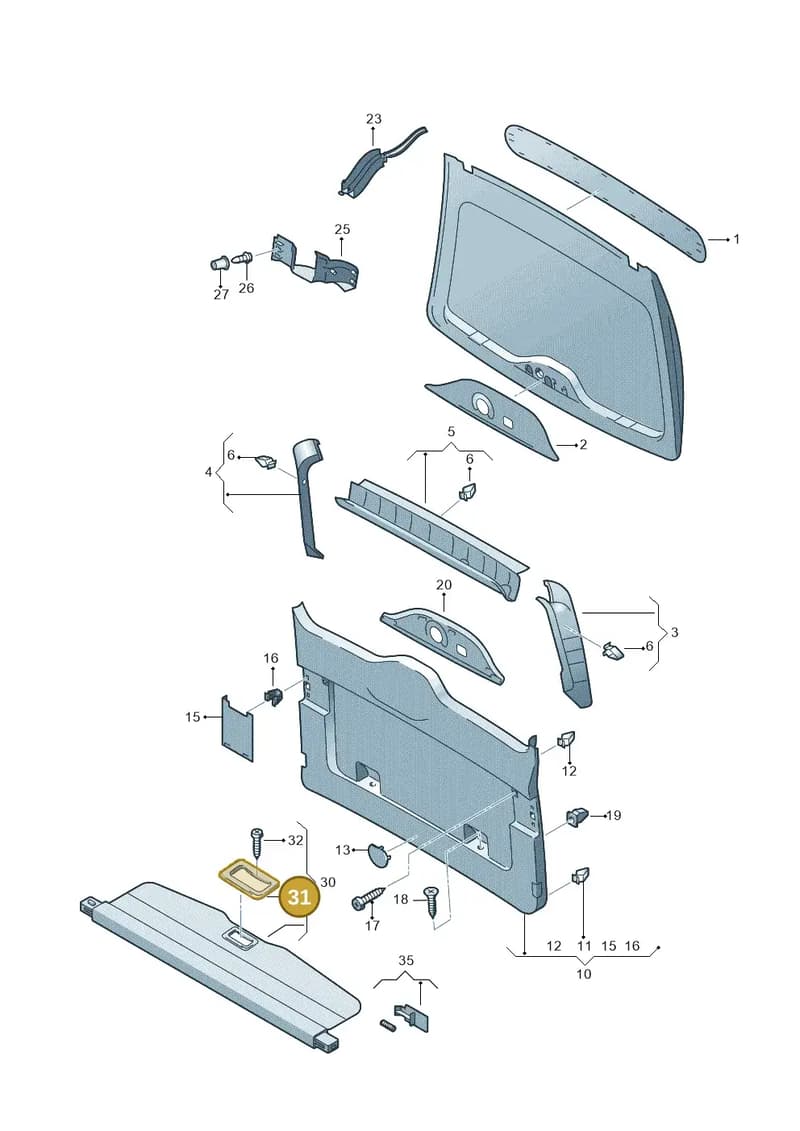 1T0867799A82V — Volkswagen Touareg                08> (2007-) diagram 274868000, position 31