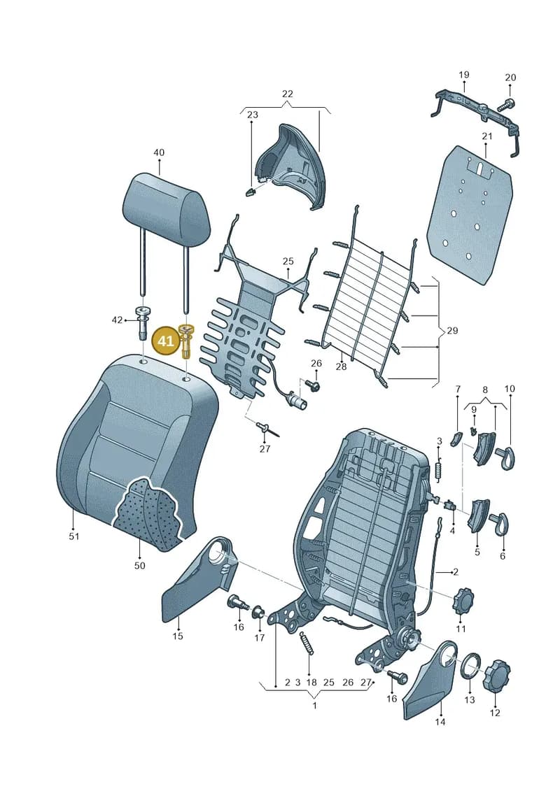 1T0883920ELV8 — Audi A1 Sportback (2010-2015) diagram 708881500, position 41