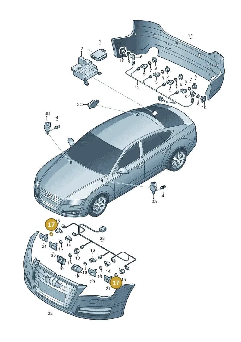 1T0919133B704 — Audi RS7 Sportback (2013-2018) diagram 711919200, position 17