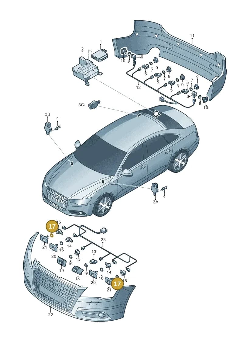 1T0919133B704 — Audi A6 Avant (2012-2018) diagram 717919200, position 17