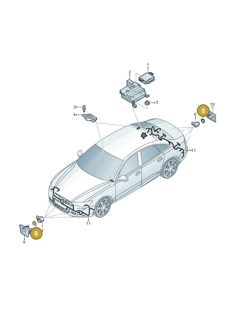 1T0919133B704 — Audi A6 (2014-2018) diagram 798919200, position 8