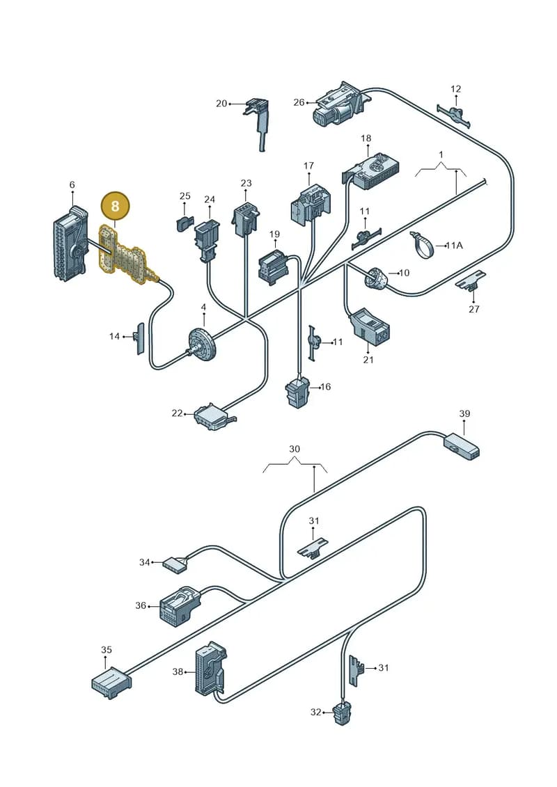 1T0959843C — Volkswagen Sharan (2015-2022) diagram 689972330, position 8
