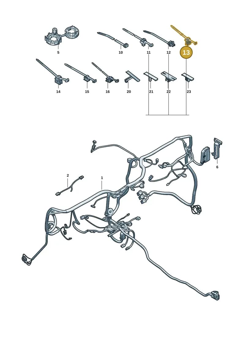 1T0971838B — Audi Q6 e-tron (2023-2025) diagram f5s971900, position 13