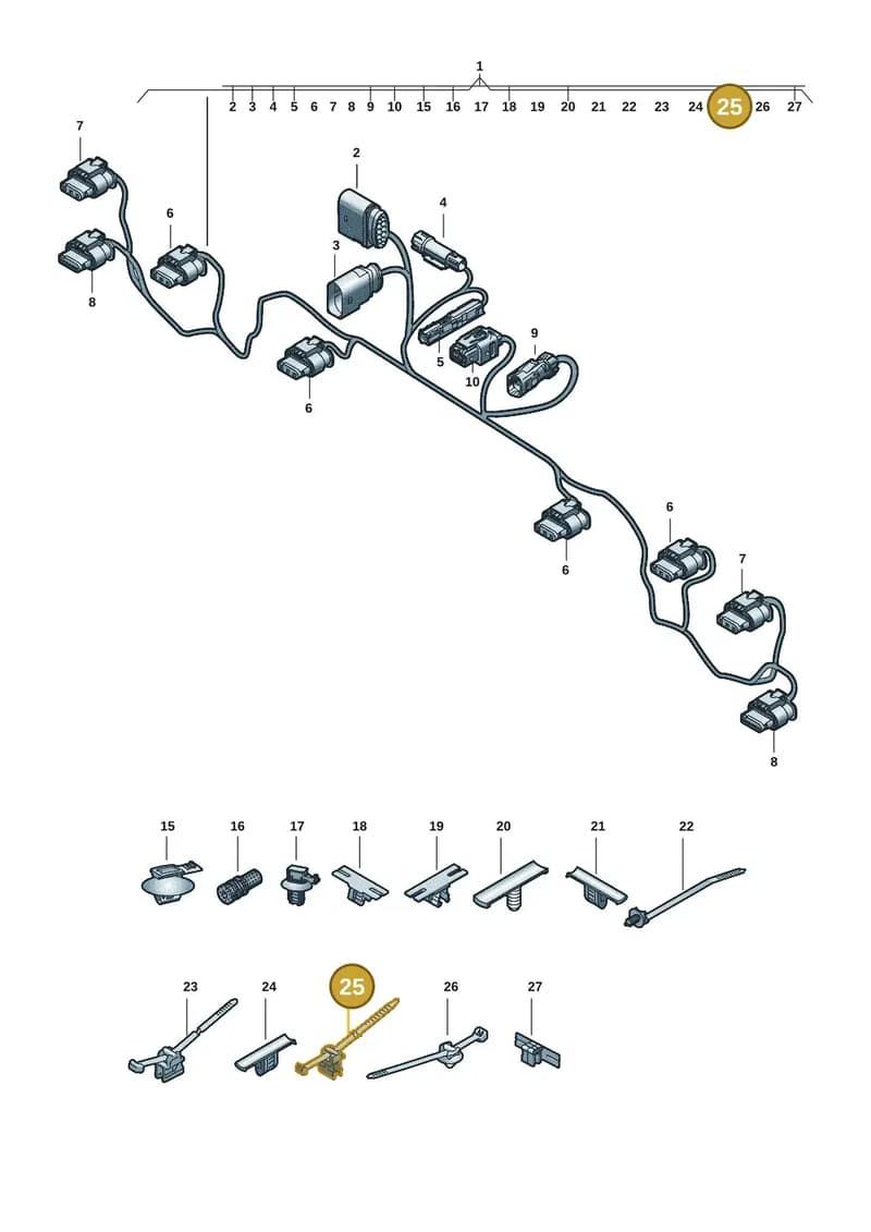 1T0971838B — Audi Q6 e-tron (2023-2025) diagram f5s972700, position 25