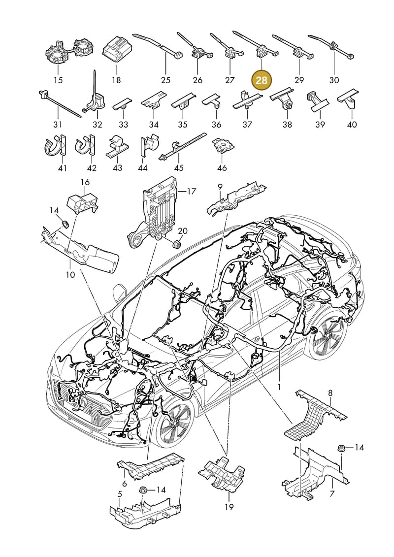 1T0971838B — Audi Q6 e-tron (2023-2025) diagram f5s971800, position 28