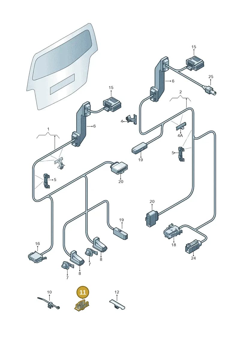 1T0971843A — Volkswagen Touran 2.0 (2010-2015) diagram 694972820, position 11