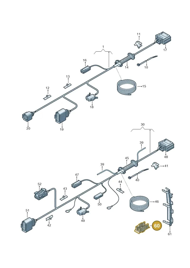1T0971843A — Volkswagen Passat saloon (2010-2015) diagram 702972870, position 60