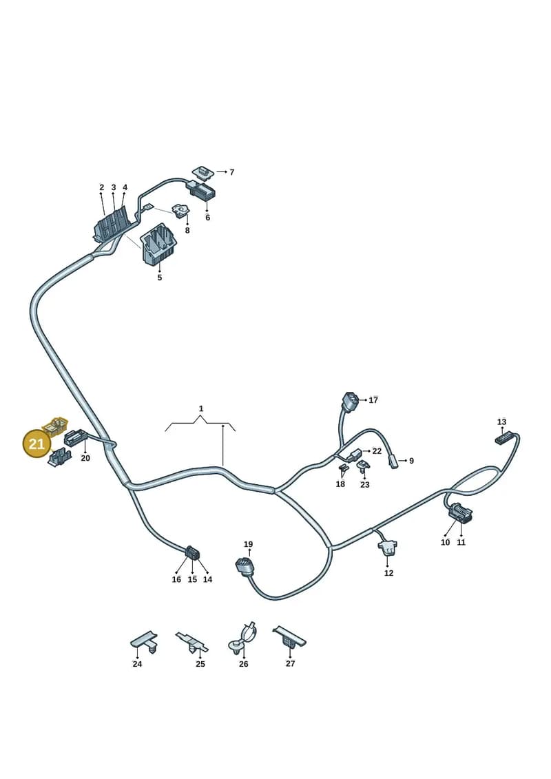 1T0971843A — Audi Q4 Sportback (2021-2025) diagram 89a972499, position 21