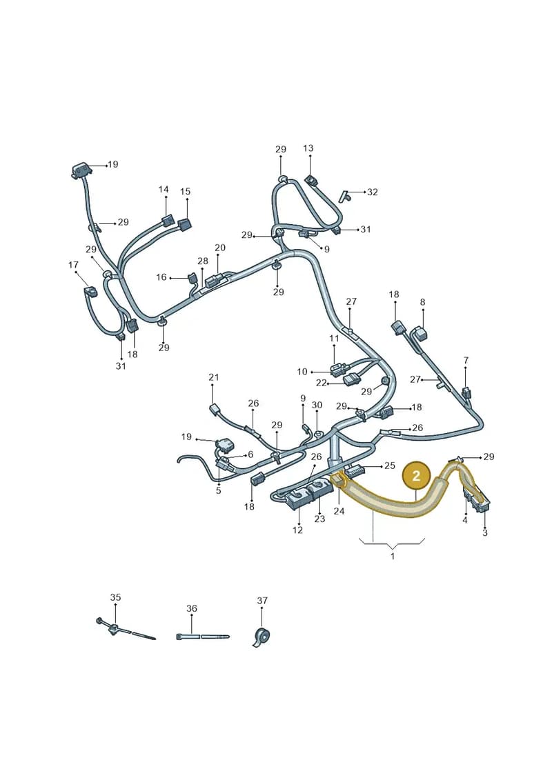 1T0971889 — Volkswagen Passat Pro (2024-) diagram 3jg972025, position 2