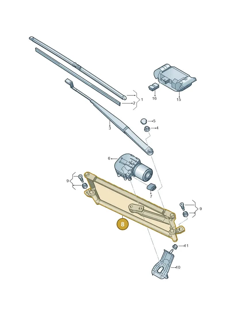 1T1955601A — Volkswagen Touran 1.9 (2008-2010) diagram 712955000, position 8