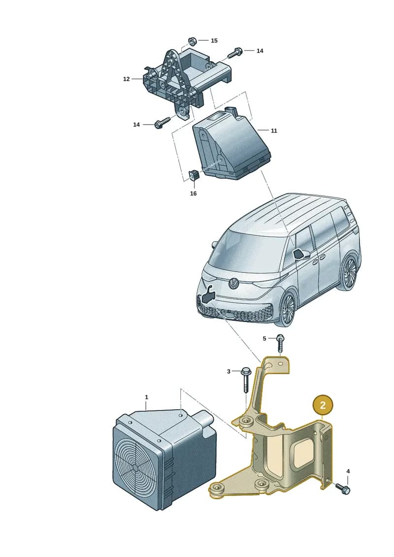 1T3035205D — Volkswagen ID. Buzz (2022-2025) diagram 15a035850, position 2