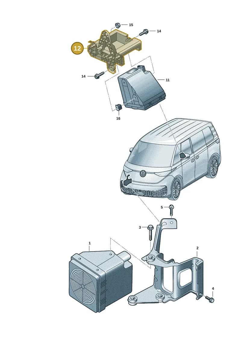 1T3035205F — Volkswagen ID. Buzz (2022-2025) diagram 15a035850, position 12