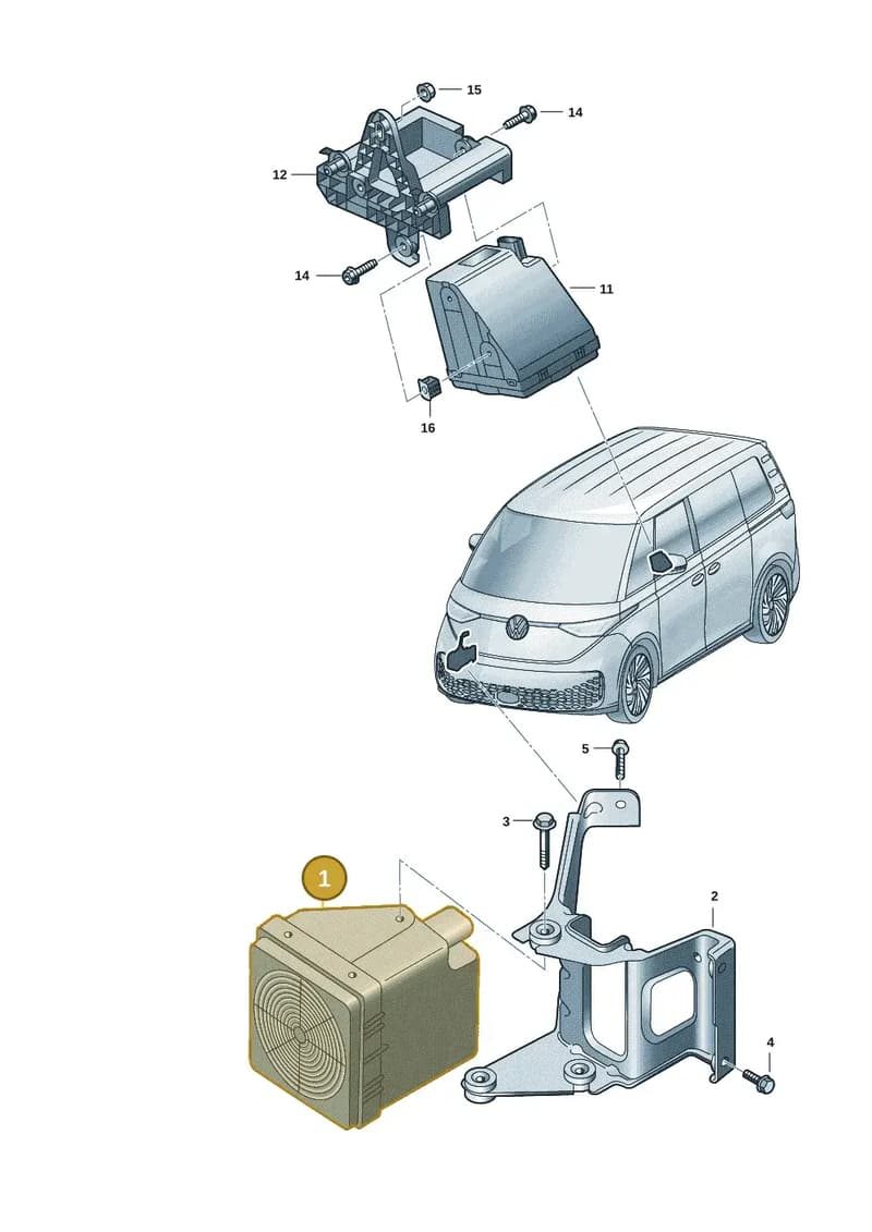 1T3035335 — Volkswagen ID. Buzz (2022-2025) diagram 15a035850, position 1