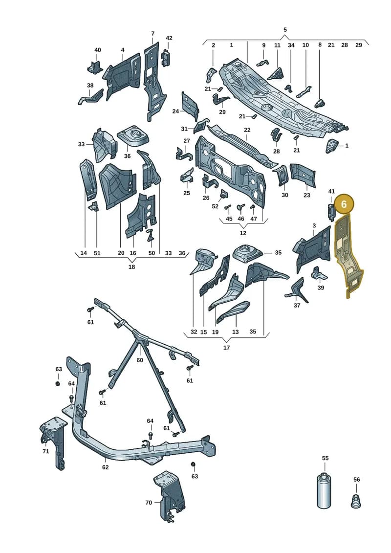 1T3802623D — Volkswagen ID. Buzz (2022-2025) diagram 15a805200, position 6