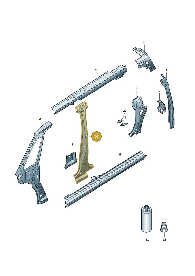 1T3809220B — Volkswagen ID. Buzz (2022-2025) diagram 15a809100, position 3