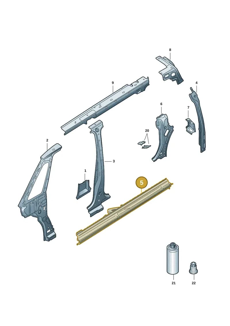 1T3809378C — Volkswagen ID. Buzz (2022-2025) diagram 15a809100, position 5